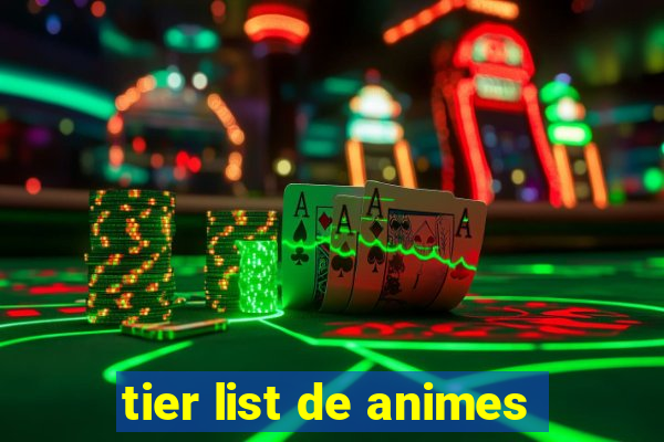 tier list de animes